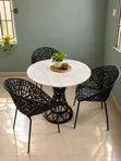3 Seater Restaurant Set - Na Musamman Fiber Plastic - 2