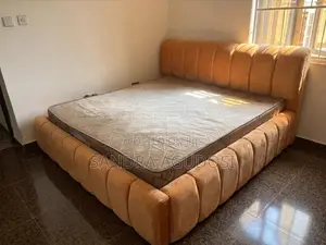6x6 King Bed Stand - Peach Velvet