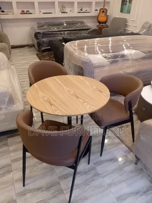 Modern 3 Seater Wooden Top Dining Set