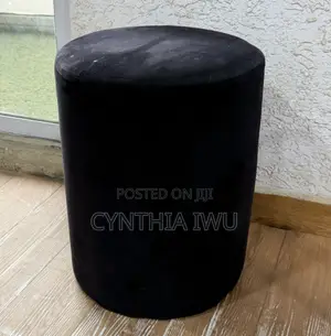 Octoman Ottoman Seat - Black & Gold