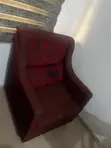 Sofa Set Burgundy Mai Amfani da Armchair - 2