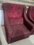 Sofa Set Burgundy Mai Amfani da Armchair - 4