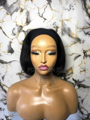 100% Human Hair Band Bob Wig - 8 Inches