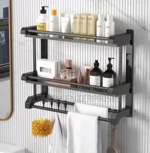 2-Layer No Drill Bathroom Organizer - Baki Mai Hana Tsatsa