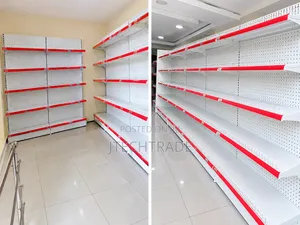 Double-Sided Supermarket Display Shelves