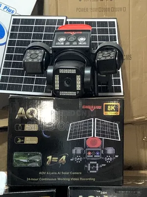 Complete 4-Lens PTZ Solar CCTV Camera