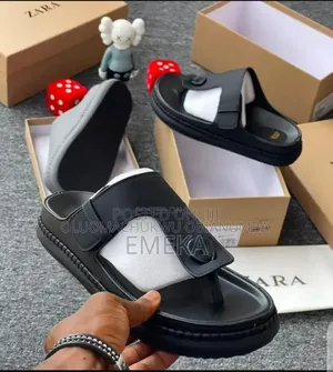 Zara Slip-On Slipper - Black