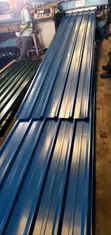 0.55mm Thick Longspan Blue Aluminium Roofing Sheet - 1