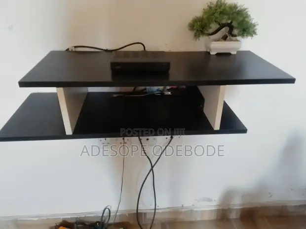 Home Interiors Floating TV Stand - Black - 1