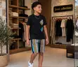 2pcs Unisex Ankara Short Set - 3