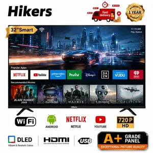 Hikers 32" Smart Android TV Netflix YouTube WiFi Brand New
