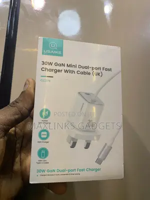 Original USAMS 30W GaN Mini Dual Port Fast Charger