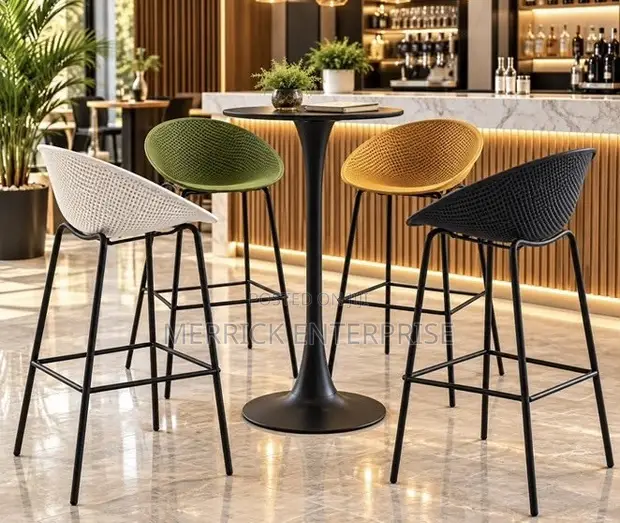 Modern Mesh Scoop Bar Stools (Sait 2) - 1