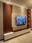 TV Console mai Kyau - Itace & Fari - 1