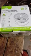Iwin Rechargeable Table and Wall Mounted Fan - 1