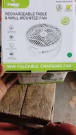 Iwin Rechargeable Table and Wall Mounted Fan - 2