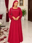 Luxury Burgundy Maxi Gown - Sabon Kayayyaki - 1