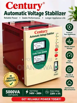 Century 5000VA Automatic Voltage Stabilizer - Used