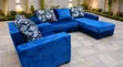 Brand New Blue L-Shape Couch - 1