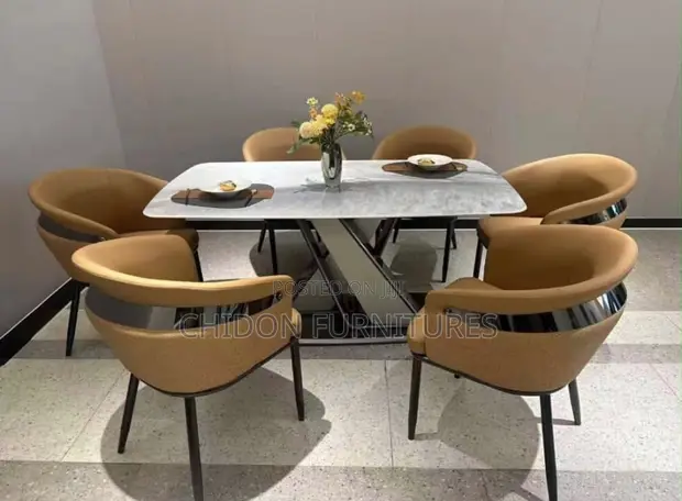 Home Interiors Dining Table with 6 Chairs - 1