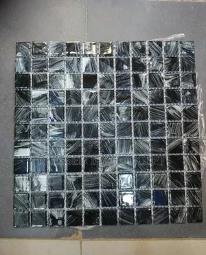 30x30 Black Glass Mosaic