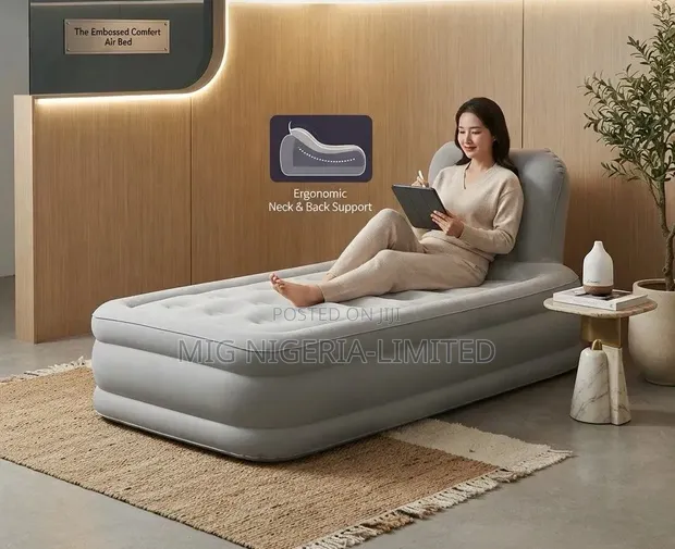 Inflatable Bed with Back and Neck Support (210cm x 90cm) - 1