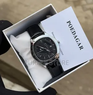 Poedagar Unisex Genuine Leather Watch - Brand New