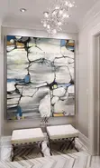 Zanen Abstract na Zamani na Ganuwa 48x60 - 2