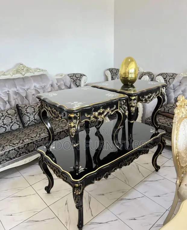 Home Interiors Royal Center Table with 2 Stools - 1