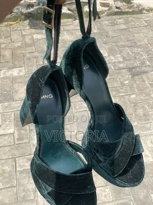 M.N.G Green Velvet Heels - Size 40
