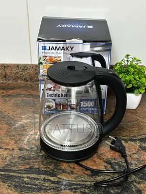 Jamaky 2.0L Glass Electric Kettle with Blue LED Light