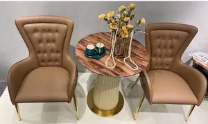 Luxury Modern Coffee Table Set with Gold Base