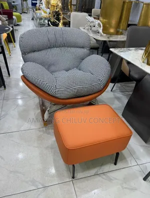 Luxury Accent Chair with Matching Ottoman