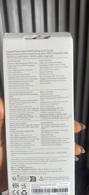 Xiaomi 20000mAh Power Bank (Integrated Cable)
