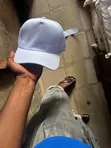 Classic White 5 Panel Face Cap - 1