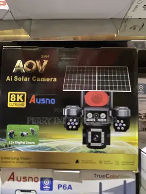 AUSNO P6A 8K AI Kamara Tsaro Mai Amfani da Hasken Rana - Bidiyo Biyu Mara Igiyar Lantarki