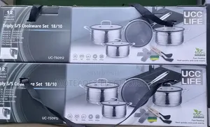 UCC LIFE 12Pcs Babban Karfin Bakin Karfe Pot Set Mai Rike Da Abinci
