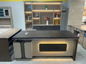 Executive 1.6m Office Desk mai fitilun LED da Extension
