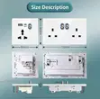 Luxury White Glass USB Wall Socket - 2