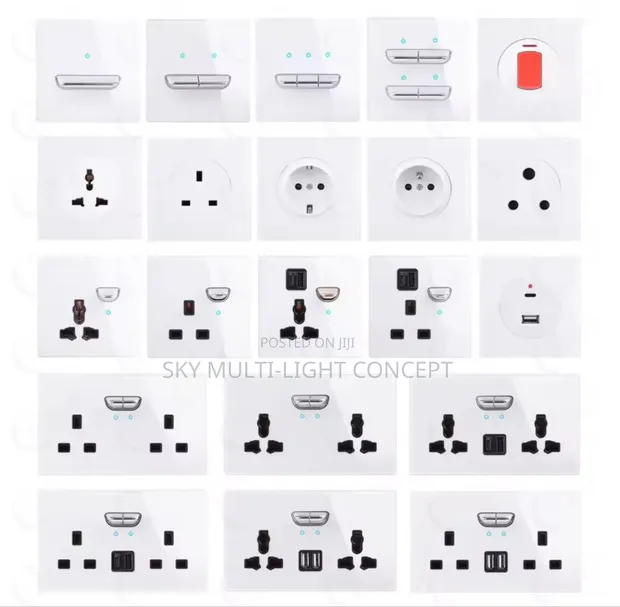 Switch da Socket na Wuta tare da Cajin USB - 1