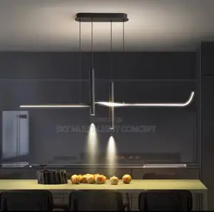 Modern Creative Long Strip LED Dining Pendant Light