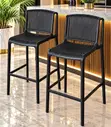 Black Counter High Bar Stools (Set of 2) - 2