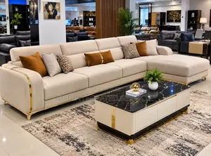 Home Interiors L-Shape Sofa Chairs na Falo - Blue