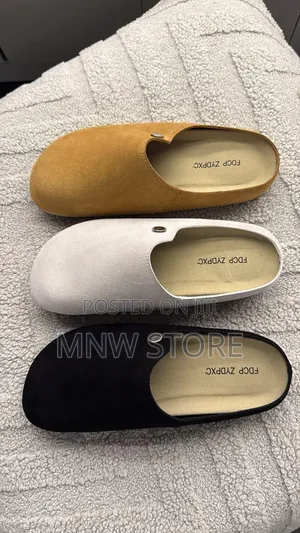 FDCP Mules - Baƙar fata Suede/Faux Leather