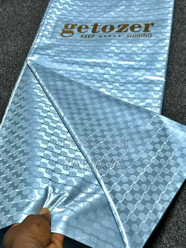 Shadda Material - Blue Cotton Fabric - 1