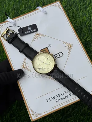 Reward Wrist Watch - Round Face, Leather Band