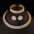 Fashion Jewelry Set - Gold-Plated Rhinestone Necklace - 1