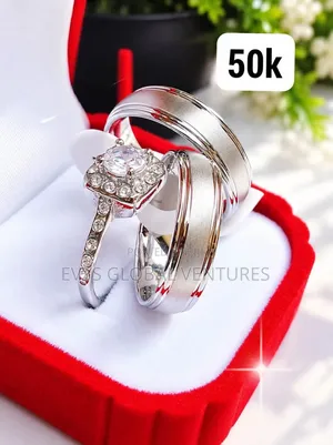 Exquisite Steel Wedding Rings - Brand New