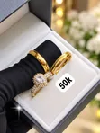 3-in-1 Love Wedding Ring Set for Couples - 1