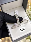 Sterling Silver Plated Wedding Rings - 1